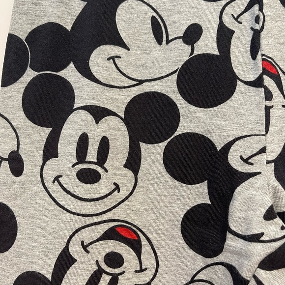 Abercrombie Kids Girls size 11/12 Mickey Mouse Leggings, Gray/Black, NWT - Picture 4 of 11